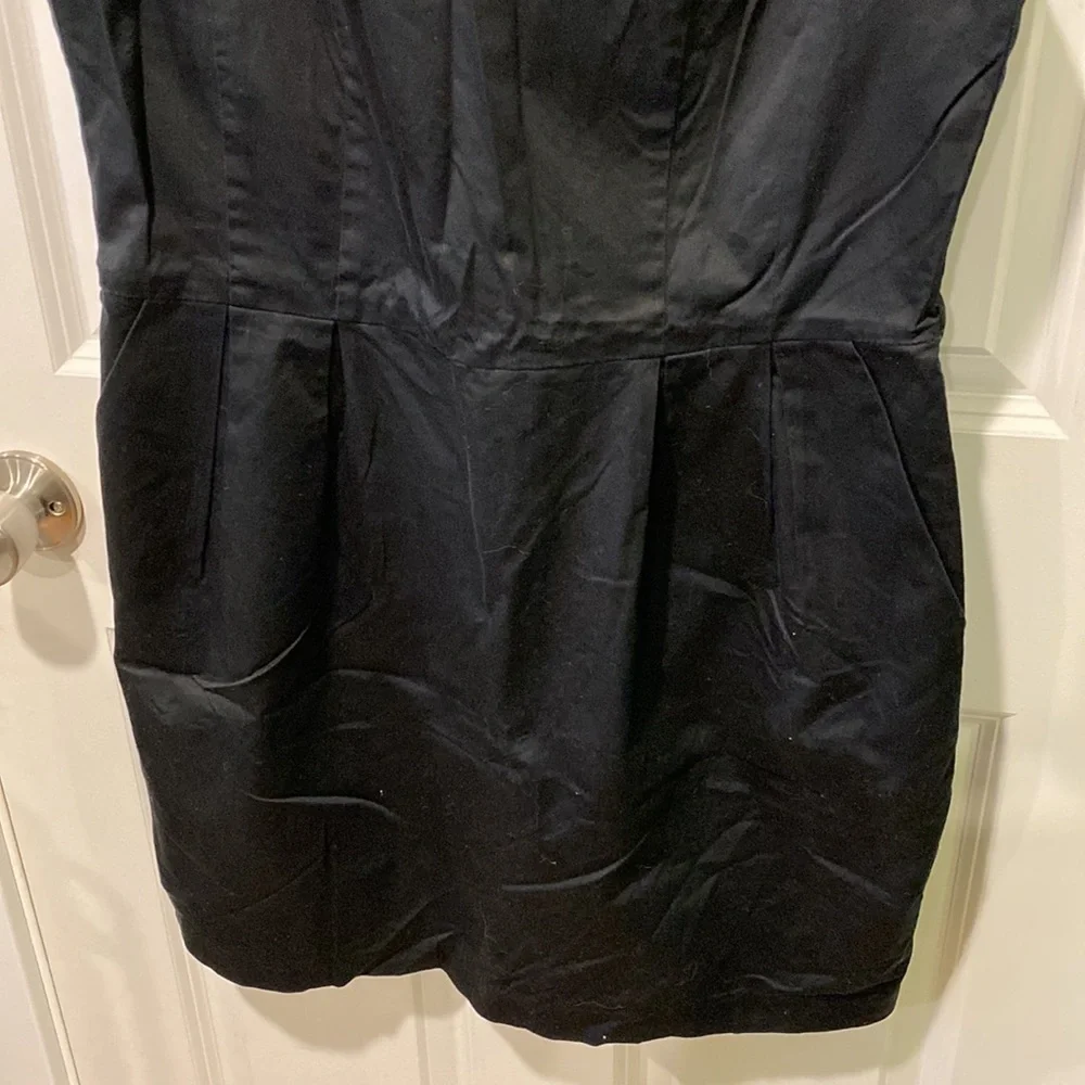 H&M Sexy Black Sheath Dress With Exposed Back Zip